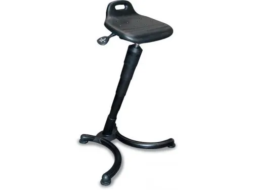 Stahulp Staal H 670-910Mm Pu-Schuimzitting Zwart Schuine Zuil Gasveer