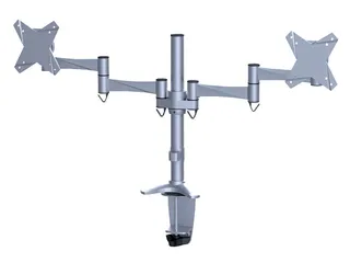Monitorarm FPMA-D1330D 2 Schermen tot 27 Inch Klem en doorvoer Zilver - 3