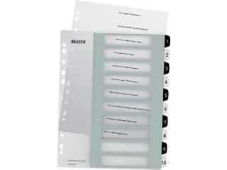 WOW printbare index, 10 tabs, zwart-wit - 3