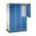 Dubbeldekse garderobekast,RAL 7035/RAL 5010,HxBxD 1950x1220x600mm