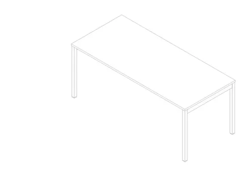 In hoogte verstelbaar bureau,HxBxD 680-760x1800x800mm,blad wit