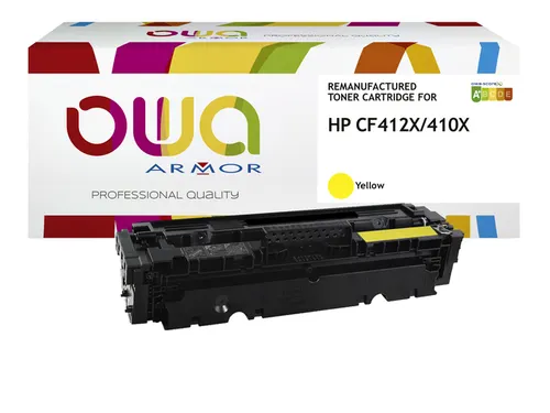 Tonercartridge OWA alternatief tbv HP CF412X geel