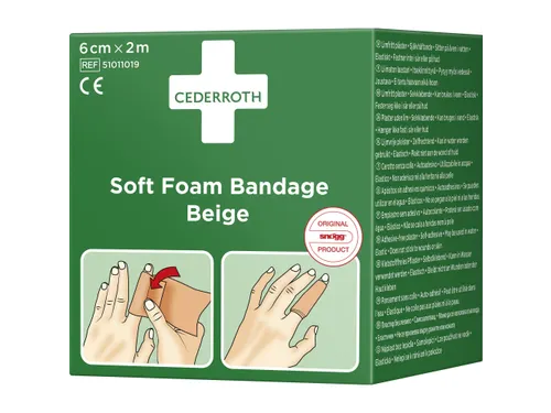 Soft Foam Bandage 6cm x 2m Beige 20 Stuks