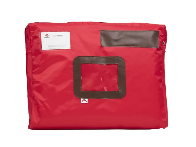 POCSOU professionele posttas rood nylon 42 x 32 cm met extra vak