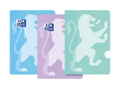 Schrift Oxford School A4 lijn 72 pagina's 80gr pastel seal à 3 stuks