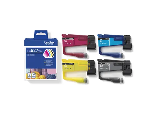 Brother LC-527 Inktcartridges Zwart + 3 Kleuren