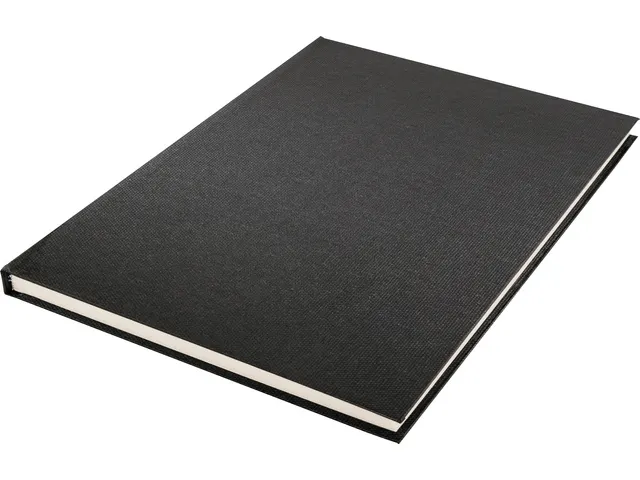 Carnet Kangaro A4 blanco, couverture de lin, 80 feuilles140 grs blanc