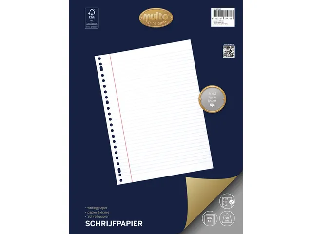 Interieur Multo 23-Gaats 100vel Gelinieerd+Voorlijn