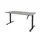 Slinger Bureau Zit-sta Zwart Poot 160x80cm Blad Licht Grijs