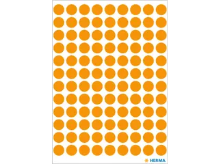 HERMA 1844 Multipurpose etiketten Rond 8mm Fluor Oranje 540 stuks - 2