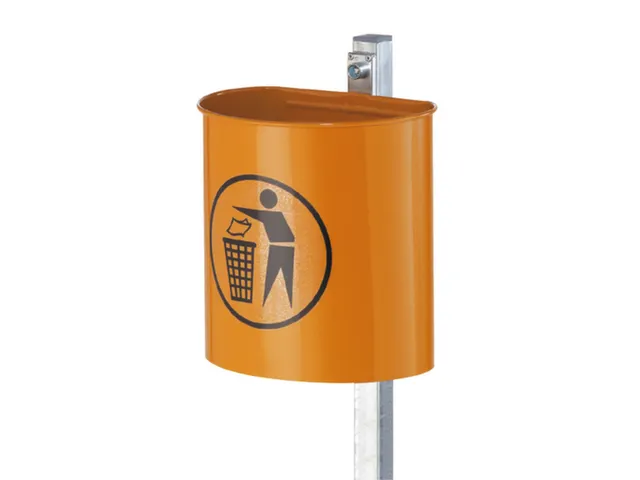 sticker,v. afvalbak,Saubermännchen,zwart