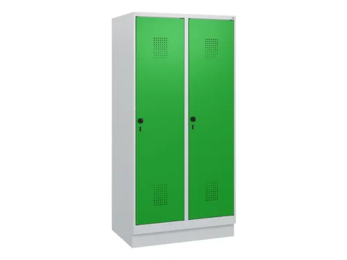 schoollocker,HxBxD 1630x800x500mm,2vak,vak B 400mm,draaigrendel,sokkel