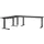 hoekbureau,in h. verstelb.,HxBxD 710-910x2400x2000mm,blad grafiet