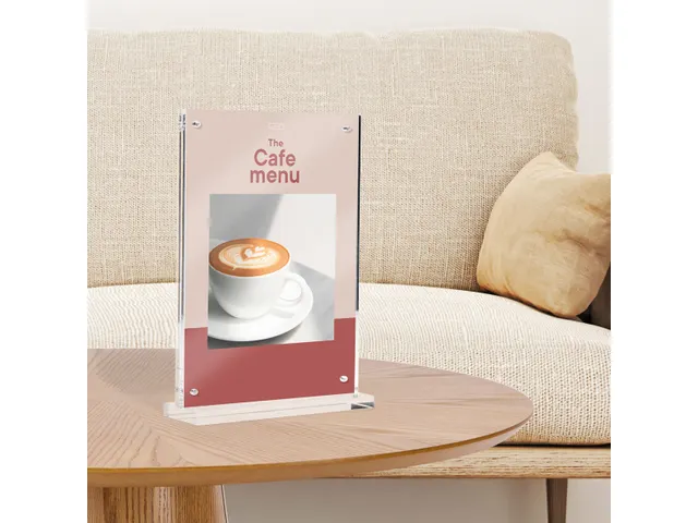 Europel Kaarthouder Luxe T-standaard A5 Staand Acryl