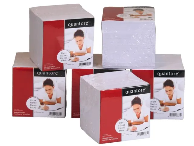 Memoblaadjes Quantore losbladig 90x90x90mm 900 vel wit