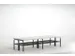 banc double,HxL 450x2000mm,barres alu,RAL7016