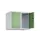 opzetkast,v. locker,2vak.,vak B 300mm,HxBxD 500x600x500mm,cilinderslot