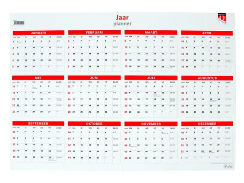 Jaarplankalender 2027 Quantore 48x68cm