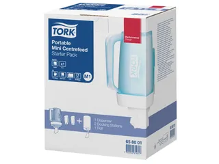 Tork 658001 Mobiele Poetsrol Dispenser Starterpack Centerfeed - 1