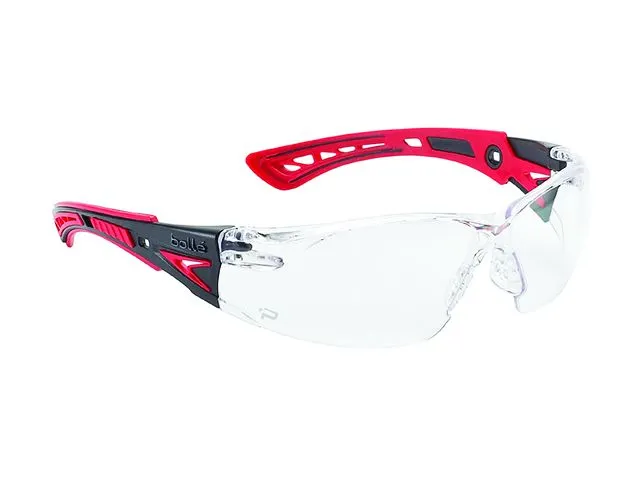 Lunettes de sécurité Safety RUSH+ Rouge/noir Polycarbonate incolore
