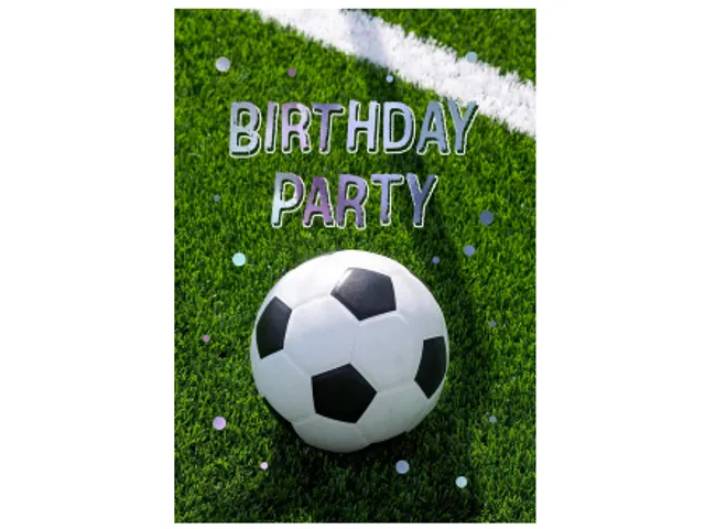 Wenskaart Hallmark uitnodiging voetbal 6 stuks