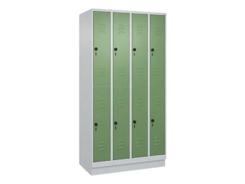 dubbeldekse locker,HxBxD 1950x1000x500mm,4x2vak.,vak B 250mm