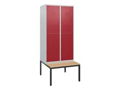 Dubbeldekse dekenkist,HxBxD 1950x800x815mm,2x2vak.,vak B 400mm