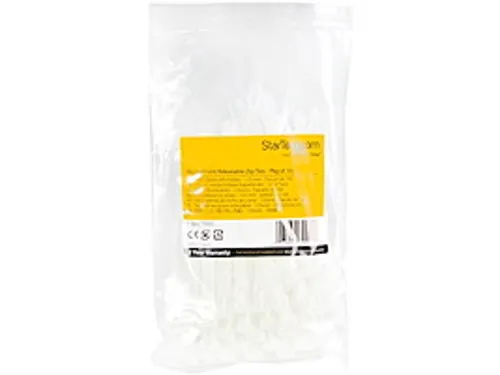 12cm Herbruikbare Kabelbinders wit nylon 100 stuks