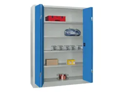 Vouwdeurkast 1950x1500x400mm 4legborden Verzinkt Ral7035 Front Ral5012