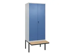 Armoire vestiaire EPI avec banc HxlxP 2120x800x815mm 2compart.