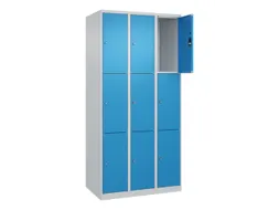 lockerkast,HxBxD 1850x900x500mm,3x3vakken,vak B 300mm,cil.-slot