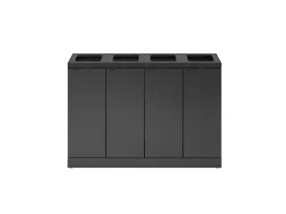 Bica Basic 878 Afvalscheidingsunit 4x45 liter Antraciet - 2