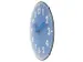 Tafelklok Nextime Duomo Mini 20 cm blauw gebolde glazen lens