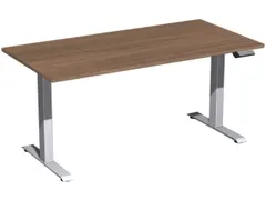 Elektrisch ihv bureau,HxBxD 630-1280x1600x800mm,blad notenboom