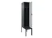 armoire vestiaire avec banc noir et blanc,HxlxP 2120x400x815mm