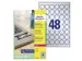 Etiket Avery L6129-20 rond 30mm zilver 960stuks