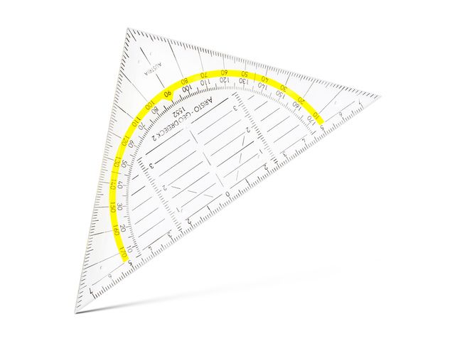 Equerre géométrique Westcott 22cm avec prise sur carte