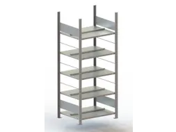 Inhaakstelling basisveld HxBxD 1850x806x636mm 5legborden vaklast 80kg