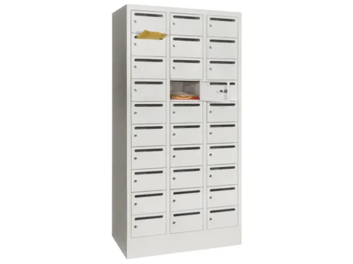 Postsorteerkast 1850X930X500Mm 3X10 Vakken Ral 7035 Postsleuf