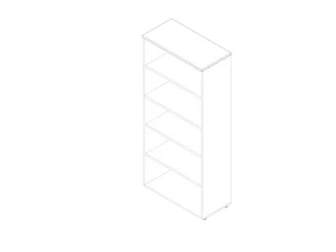 kantoorstelling,HxBxD 2000x900x450mm,4xhouten vloer,5ordnerhoogtes