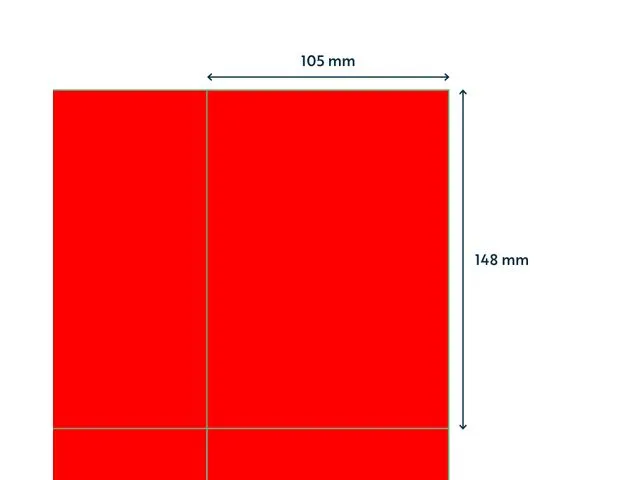 Gekleurde Etiketten 105x148mm Fluor Rood 42322