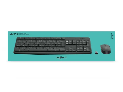 Logitech MK235 toetsenbord Inclusief muis USB QWERTZ Slovaaks Grijs