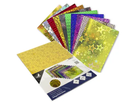 Holografisch karton Kangaro pak 10 vel A4 ass(2) 300 grams mix 2