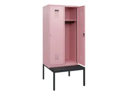 locker met bank,HxBxD 1950x800x815mm,2vak,vak B 400mm,cilinderslot