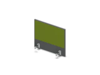 opzetpaneel bureau aanbouw zijkant MS-donkergrijs BN7048-groen 600mm - 1