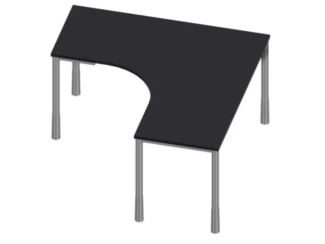 bureau à retour à hauteur réglable,HxlxP 720-840x1400x1400mm,CC-noi