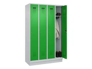 locker,HxBxD 1950x1200x500mm,4vak,vak B 300mm,cil.-slot,sokkel - 1