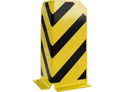 aanrijdbescherming voor stelling,L-profiel,HxB 400x175mm,geel/zwart