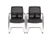 Chaise pour visiteurs Linea Omnia 05 noir/noir
