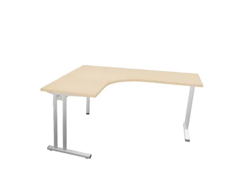 bureau in vrije vorm,HxBxD 740x1600x1400mm,vrije vorm,NE-esdoorn
